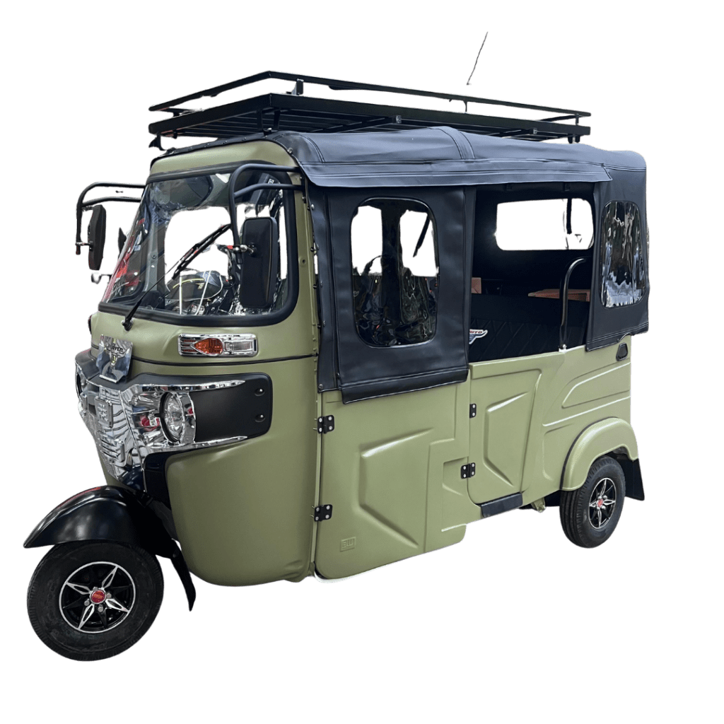 Bajaj Torito Utilitario sin fondo, en color verde.